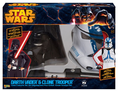 Darth Vader and Clone Trooper dress up set